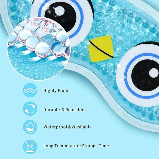 2PCS Adorable Cooling Eye Mask Gel Eye Mask, Reusable Hot Cold Therapy Cold Eye mask for Post Surgery, Puffiness, Dark Cir...
