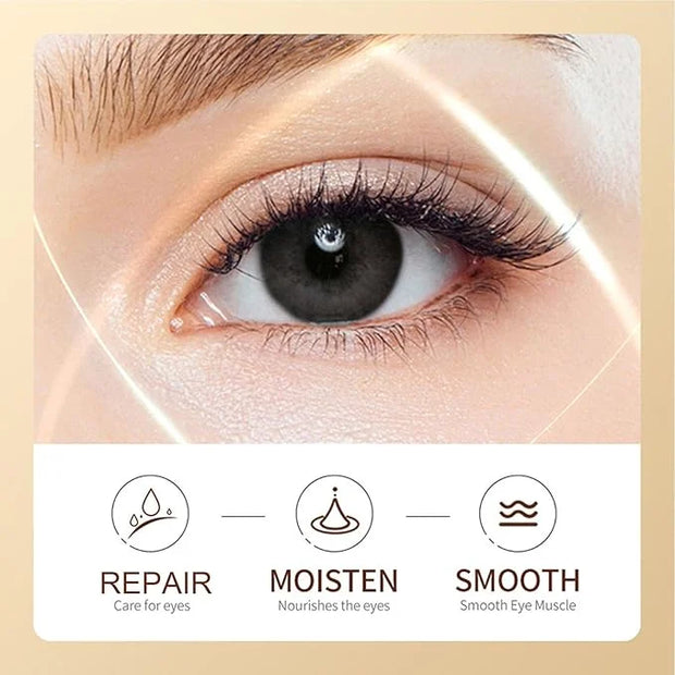 Retinol Caffeine Under Eye Roller Serum, Eye Serum for Dark Circles and Puffiness with 360° Roller Massage Ball, Reduce Wr...