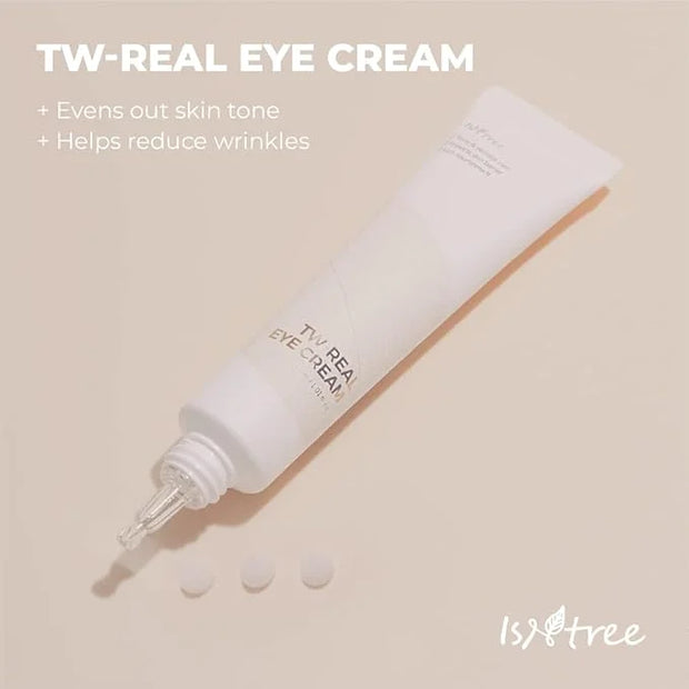 ISNTREE TW-REAL Eye Cream 30ml, 1.01 fl oz | Korean Eye Cream for Dark Circles, Fine Lines, Puffiness & Dryness | Hydratin...