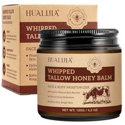 Organic Beef Tallow for Skin, Tallow Face Moisturizer, Tallow and Honey Balm, Grass-Fed Whipped Beef Tallow and Honey Crea...