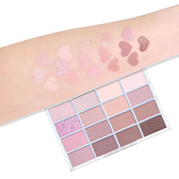 16Colors Light Purple Pink Brown Nude Basics Matte Eyeshadow Palette,Eye Shadow Travel Makeup Palette all in one Long Last...
