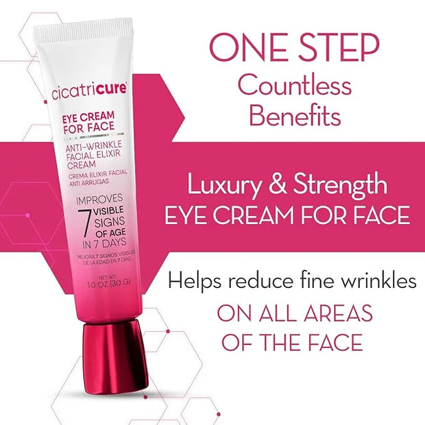 Cicatricure Eye Cream for Face: 7-in-7 Anti-Wrinkle, Peptides & Vitamins Reduce 7 Aging Signs in 7 Days, Hydrating, Oil-Fr...