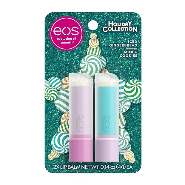 eos Holiday Lip Balm- Iced Gingerbread, Milk & Cookies, Limited-Edition Lip Care, Stocking Stuffers, Holiday Gift Ideas, 0...