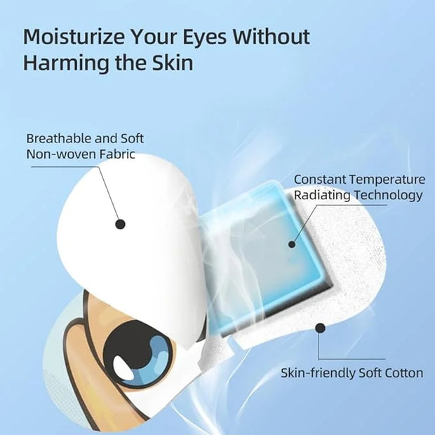 30 Packs Steam Eye Masks for Dry Eyes - Relaxing Hot Sleep Mask, Disposable Moist Heating Compress Pads - Product Image