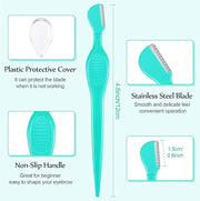 Mudder 21 Pcs Eyebrow Razor Eyebrow Shaver Facial Razor Multipurpose Face Trimmers with Precision Cover for Women Makeup C...