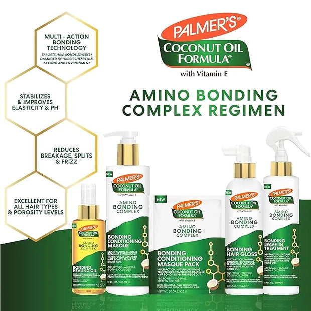 Palmer's Amino Bonding Complex Hair Oil, Healing Treatment with Coconut Oil & Vitamin E, Heat Protectant, Anti Frizz, Adds...