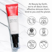 Beauty by Earth Caffeine Eye Cream for Puffiness & Bags Under Eyes - USA Made with Natural & Organic Ingredients, Under Ey...