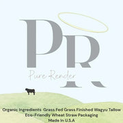 Grass Fed Tallow Sunscreen, Wagyu Tallow Skincare, Organic Tallow, Grass Finshed Tallow,Pure Render, SPF 50,Made in U.S.A