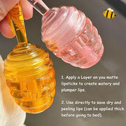 Honey Lip Oil Set, 2pcs Moisturizing Cute Lip Gloss Gift Set, Jelly Honey Lip Oil Gloss, Colorless Lip Care Oils For Very ...