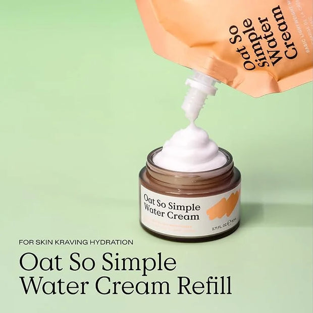 KraveBeauty Oat So Simple Water Cream Refill, Enriched With Oat & Squalane To Soothe & Lock In Moisture, Everyday Moisturi...