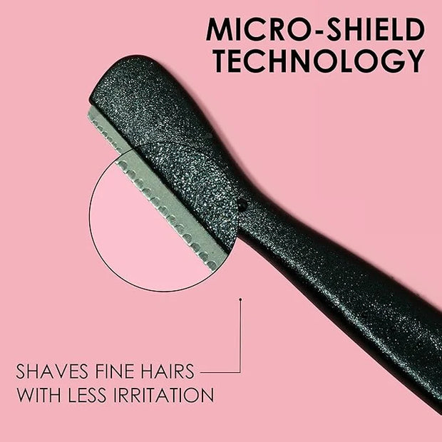 Japonesque Brow Touch Up Razors with Ultra-Sharp Stainless Steel Blades, for Removal of Unwanted Facial Hair and Peach Fuz...