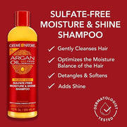 Creme of Nature Argan Oil from Morocco Sulfate-Free Moisture & Shine Shampoo, Bonus Size 15.2oz - Product Image
