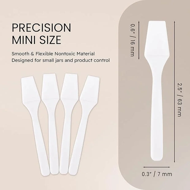 100pcs Pana Brand Cosmetic Make Up Disposable Plastic 2.5" Spatulas Skin Care Facial Cream Mask Spatula (100 Pieces in a C...