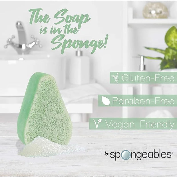 Spongeables Anti Cellulite Body Wash in a 20+ Wash Sponge, Fresh Aloe, 1 Count - Product Image