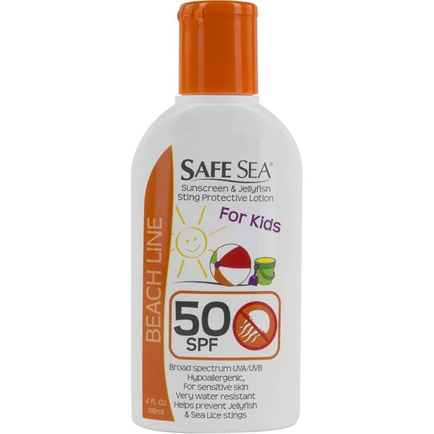Safe Sea Anti-jellyfish Sting Protective Lotion- SPF50- Hypoallergenic Jellyfish & Sea Lice Prevention Sunscreen 3 pack (f...