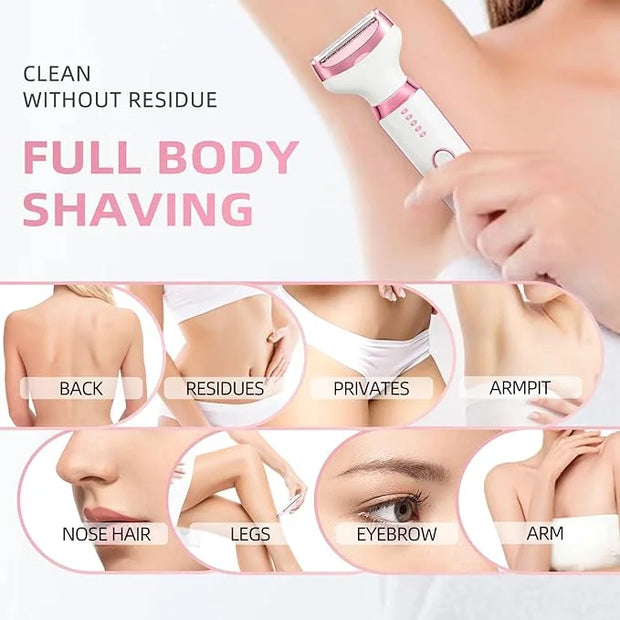 Electric Razors Shavers for Women, Bikini Trimmer 5 in 1 Electric Shaver Razor for Women Wet/Dry Face Razors for Face Nose...