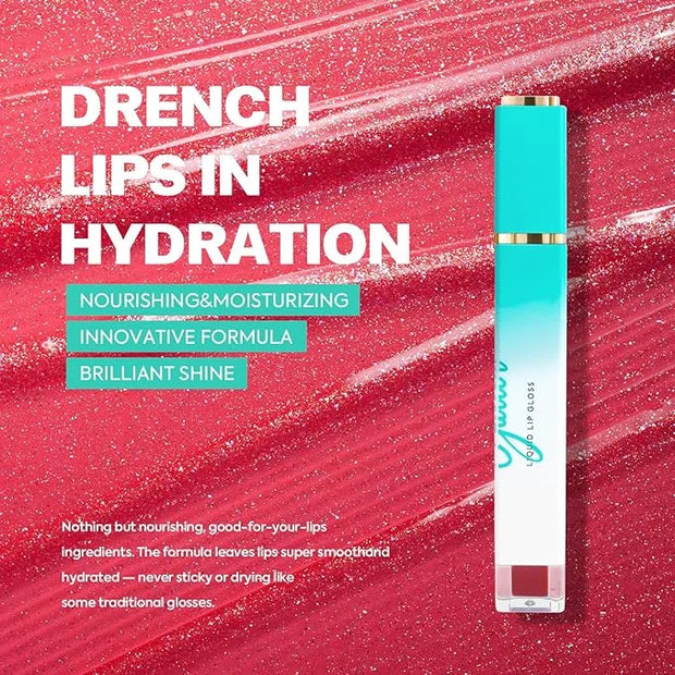 VANERIA Glitter Lip Gloss Shimmer,Matte Liquid Lipstick Rapid Drying,Long Lasting Highly Pigmented Color,Waterproof,Lipglo...