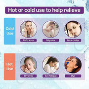 2 PCS Ice Eye Mask Reusable Hot Cold Therapy Gel Bead Eye Mask for Puffiness/Dark Circles/Eye Bags/Dry Eyes/Headaches/Migr...