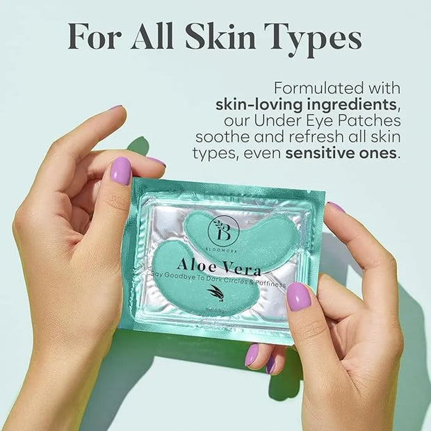Aloe Vera Under Eye Patches (30 PAIRS), For Puffy Eyes and Dark Circles, Under Eye Mask with Hyaluronic Acid & Hydrolyzed ...