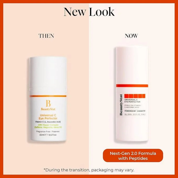 BeautyStat C Eye Perfector Dark Circle Reducing Vitamin C Eye Cream, Made in the USA with 5% L-Ascorbic Acid (Pure Vit C),...