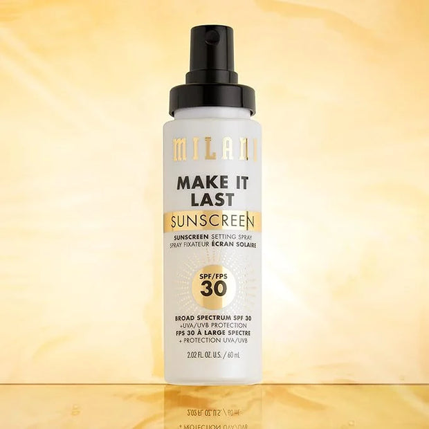 Milani Make It Last Sunscreen - Sunscreen Setting Spray with SPF 30 - Makeup Primer and Setting Spray with SPF30 Sunscreen...