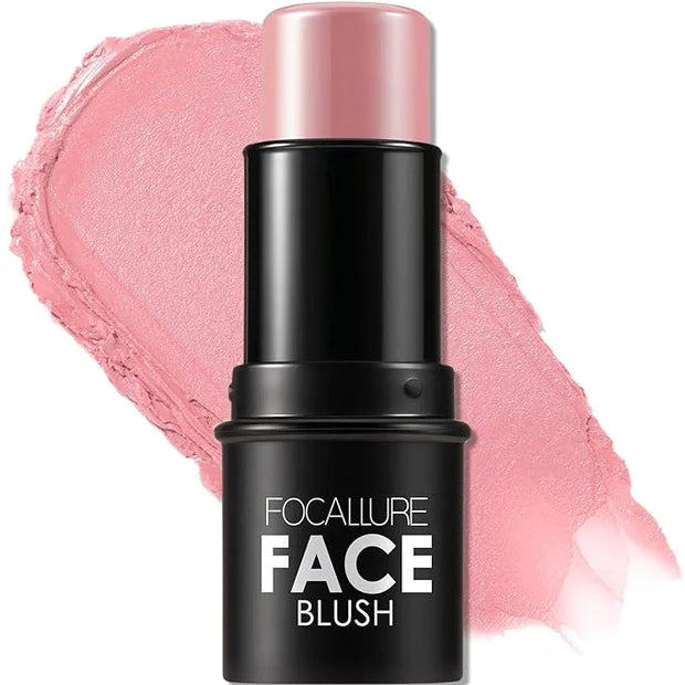 FOCALLURE Cream Blush Makeup,Buildable Blush Stick for Cheeks,Matte and Dewy Finish,Long Wearing,Easy Application,Lightwei...