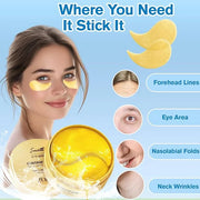 Gold Eye Patches 2-Pack (120 PCS) - Anti-Wrinkle & Firming Under Eye Gel Mask, Instantly Brighten Dark Circles, Luxury Col...