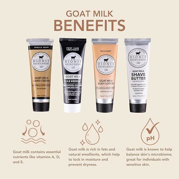 Dionis Goat Milk Skincare Essentials Skincare Set and Hand Cream Gift Sets - Product Image