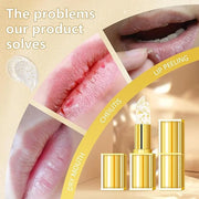 Transferproof Color Changing Lipstick, Gold Crystal Ph Lipstick Color Changing Lipsticks for Women Girls, Temperature Chan...