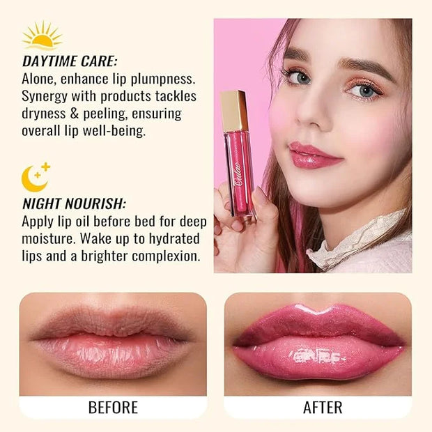 Oulac Shine Nude Liquid Lipstick for Women-Lip Plumper Lip Gloss for Dry Lip Care, Lightweight Soft and Hydrating Lip Tint...