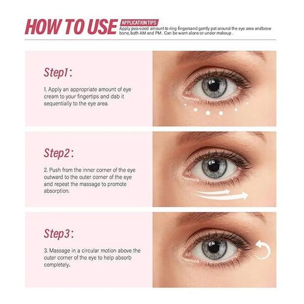 Retinol Eye Cream for Dark Circles and Puffiness, Anti Aging Under Eye Cream Reduce Wrinkles Fine Lines, with Collagen and...