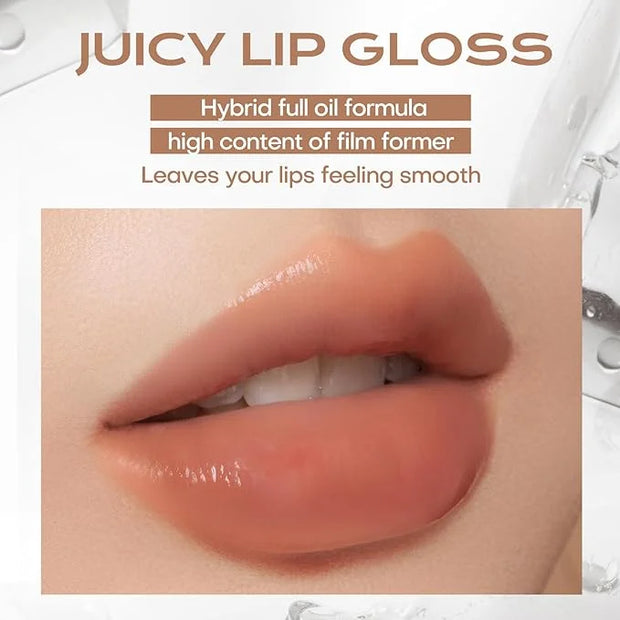 Mistine Makeup Lip Gloss Lip Plumber Non-sticky Tinted Lip Gloss Infused with 1% Peptide Moisturizing Shiny Finish Lip Tin...