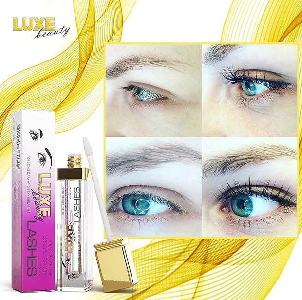LUXE Beauty Lash Serum for Dark Long Sexy Lashes - Nourishing Sensitive Eye Formula for Darker Longer Lashes - all Natural...