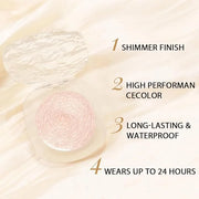 Monochrome Matte Eyeshadow Makeup Palette, Highly Pigmented Champagne Gold Eyeshadow Palette,Shimmer Pressed Powder Eye sh...