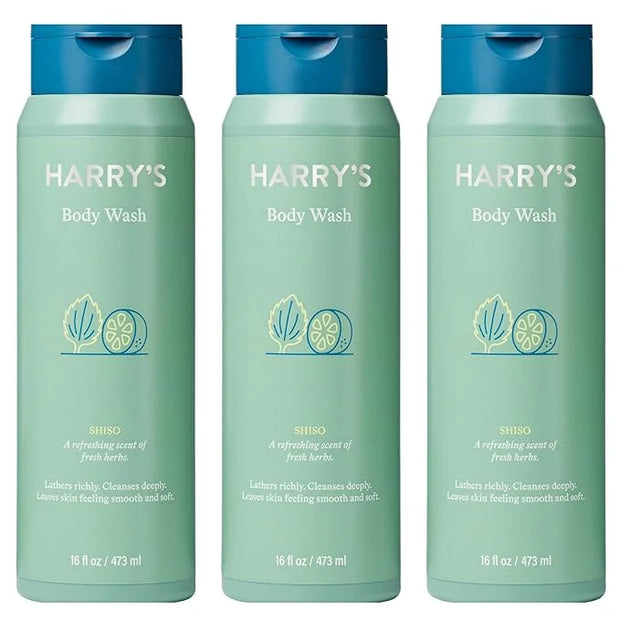Harry's Men's Body Wash Shower Gel - Shiso, 16 Fl Oz (Pack of 3) - Product Image