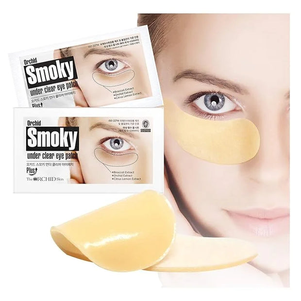 The Orchid Skin Eye Patch Skin Care Eye Masks for Dark Circles Korean Beauty 1oz Orchid Smoky Under Clear Eye Patch Pack o...