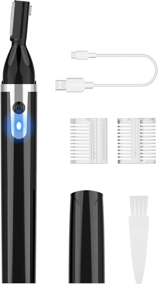 Eyebrow Trimmer Electric Eyebrow Razor for Men, Rechargeable Facial Hair Shaver Painless Detail Trimmer with Rinseable Bla...
