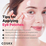 COSRX Under Eye Mask, Peptide Collagen Hydrogel Eye Patch for Puffy Eyes and Dark Circles, 60 Under Eye Patches, Korean Sk...