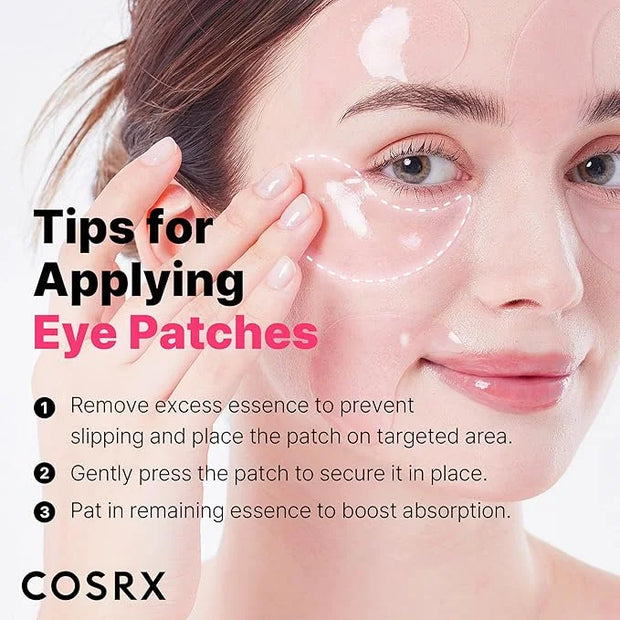 COSRX Under Eye Mask, Peptide Collagen Hydrogel Eye Patch for Puffy Eyes and Dark Circles, 60 Under Eye Patches, Korean Sk...