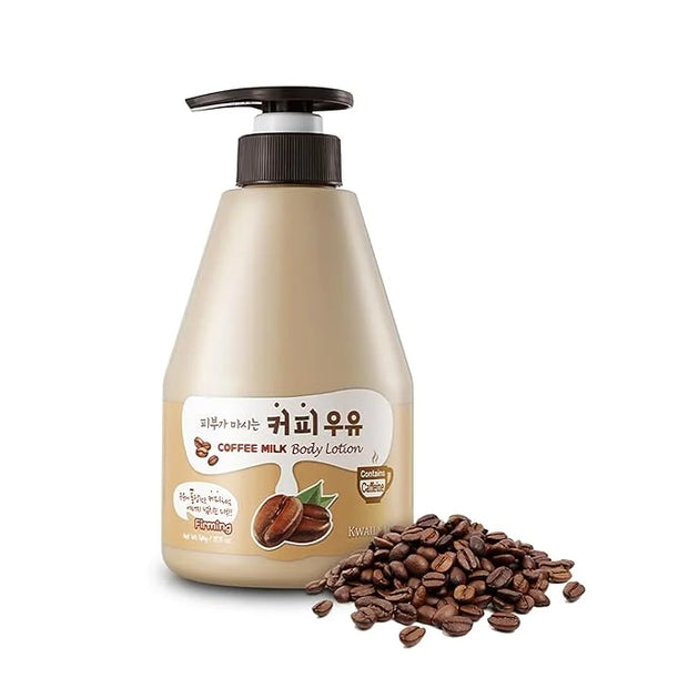 WELCOS Kwailnara Coffee Milk Body Lotion & Body Wash Set – Moisturizing & Energizing Korean Skincare Bundle with Coffee Ex...