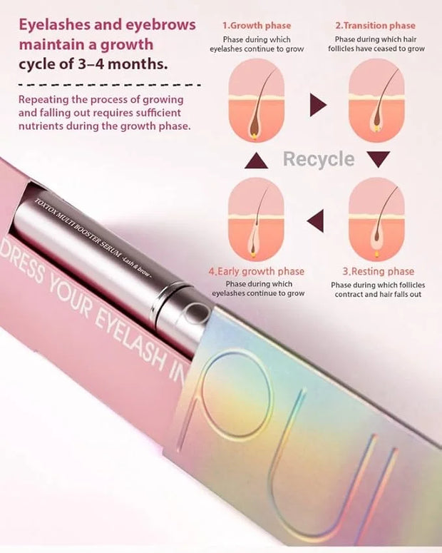 TOXTOX MULTI BOOSTER SERUM 5ml, Eyelash Growth Serum, Eyelash Conditioner, Lash & Brow Serum - Product Image