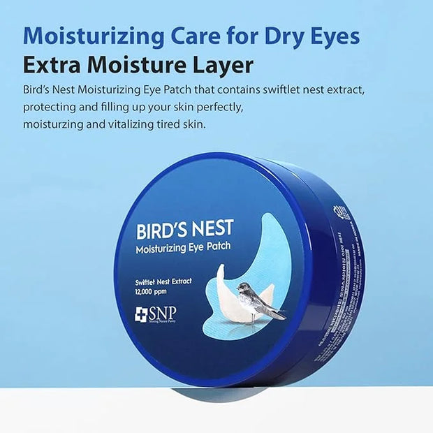 SNP [K Beauty Bird's Nest Aqua Moisturizing Eye Patch | Hydrating and Cooling for All Skin Types | Maximum Hydration Eye P...