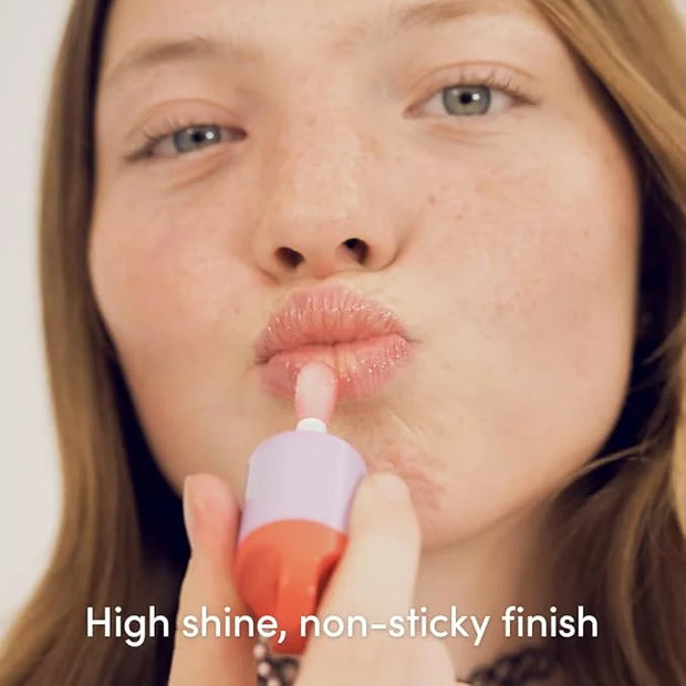 Evereden Kids Tinted Lip Gloss: Sheer Red - Non Toxic, Vegan Clean Makeup for Kids - Soothing & Hydrating Lip Gloss with C...