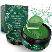 Tiepetly Under Eye Masks with Collagen, Green Tea Eye Patches for Dark Circles and Puffiness, Hydrating, Anti Wrinkle, 60 ...