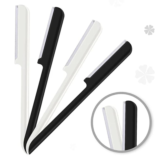 10 Pieces Eyebrow Razor for Women Facial Shaver Razor Brow Shaper Eyebrow Trimmer Dermaplaner Shaping Tool with Cover (Bla...