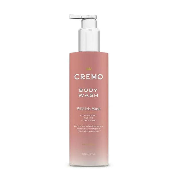 Cremo Wild Iris Musk Skin Moisturizing Body Wash for Women, Notes of Citrus Sorbet, Wild Iris, and Fluffy Musk, 16 Fl Oz -...