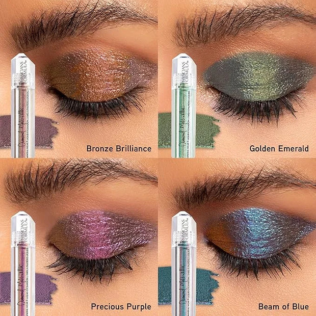 Cream Eyeshadow By Physicians Formula Mineral Wear Diamond Liquid Eyeshadow Metallic Shimmer, Golden Emerald Green - Produ...