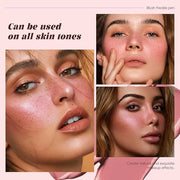 Freckle Blush Pen, 2in1 Light Brown Faux Freckle Stamp Pen Soft Pink Liquid Blush for Summer Sunkissed Makeup, Natural Lif...