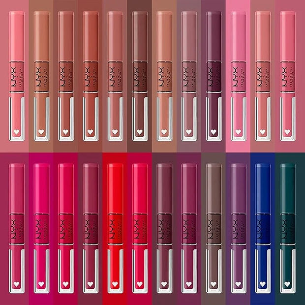 NYX PROFESSIONAL MAKEUP Shine Loud, Long-Lasting Liquid Lipstick with Clear Lip Gloss - Goal Crusher (Mid-Tone Beige) - Pr...