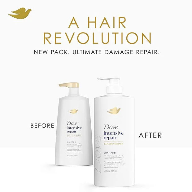 Dove Shampoo Intensive Repair for Damaged Hair with Bio-Protein Care Technology and Amino Serum 28 Fl Oz - Product Image